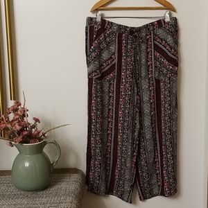 Westport womens cropped printed palazzo pant